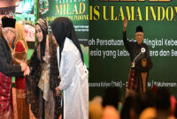 Wapres, KH Ma’ruf Amin didampingi Ibu Hj Wury Ma’ruf Amin menghadiri Tasyakur Milad ke-48 MUI.