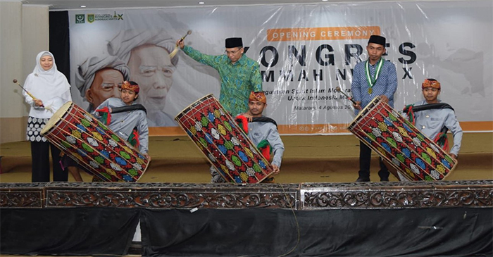 Suasana pembukaan Kongres X HIMMAH NWDI di Gedung Graha Bhakti Praja Kantor Gubernur NTB, Jumat (4/8/2023).