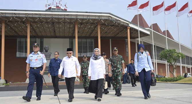 Wapres Ma'ruf Amin beserta istri dan rombongan saat melakukan kunjungan kerja ke Papua.