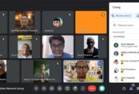 Suasana Webinar Perdana tiga media online yang tergabung dalam Siber Network Group (SNG), pada Senin malam (9/10/2023).