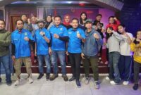 Ketua Bidang DPP KNPI, Rahman Key saat fose bersama pengurus BP KNPI USA.