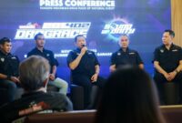 Ketum IMI, Bambang Soesatyo saat memberikan keterangan pers terkait kegiatan HI-DRONE, di D'Javu Lounge and Bar, di Black Stone Garage, Jakarta, Rabu (8/11/2023).