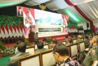 Mentan, Andi Amran Sulaiman saat hadir sebagai pembicara “Simposium Geopolitik dan Geostrategis Global Serta Pengaruhnya Terhadap Indonesia Tahun 2023”, di Lapangan Bhineka Tunggal Ika, Kementerian Pertahanan (Kemenhan), Jakarta, Kamis (2/11/2023).