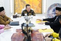 Ketua MPR RI, Bambang Soesatyo saat menerima pengurus KUKMI, di Jakarta, Selasa (7/11/2023).