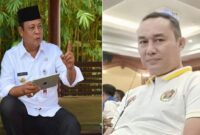Ketua SIWO PWI NTB, Joni Marthadinata (kanan) dan Gubernur Kalsel, H Sahbirin Noor (kiri).