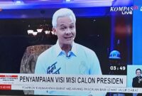 Capres nomor urut 3, Ganjar Pranowo.