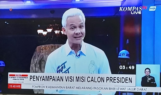 Capres nomor urut 3, Ganjar Pranowo.