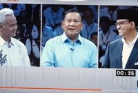 DARI KIRI: Tiga capres 2024, Ganjar Pranowo, Prabowo Subianto, Anies Rasyid Baswedan.