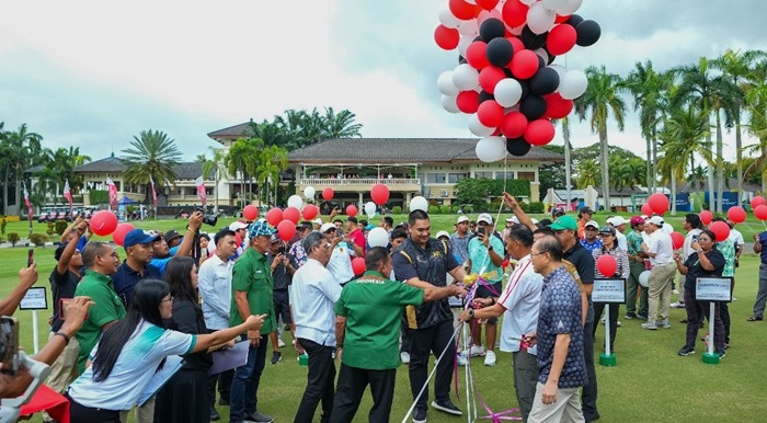 Suasana Pembukaan Kejurnas Golf Amatir 2024, di Jababeka Golf & Country Club, Kabupaten Bekasi, Jawa Barat, Senin (8/1/ 2024).