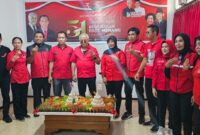 Suasana peringatan HUT PDIP ke-51 di kantor DPC PDIP Kota Mataram, Rabu (10/1/2024).