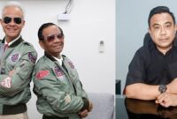 Pasangan capres dan cawapres nomor urut 3, Ganjar Pranowo – Prof Mahfud MD dan Haris Pertama selaku Jubir TPN Ganjar – Mahfud.