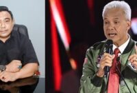 Capres nomor urut 3, Ganjar Pranowo (kanan) dan Haris Pertama selaku Jubir TPN Ganjar - Mahfud (kiri).