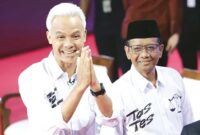 Pasangan capres dan cawapres nomor urut 3, Ganjar Pranowo – Prof Mahfud MD.