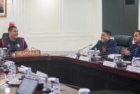 Menpora RI, Dito Ariotedjo saat menerima PP Hikmahbudhi, di Lantai 10 Kemenpora, Jakarta, pada Selasa siang (6/2/2024).