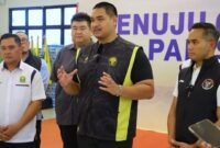 Menpora RI, Dito Ariotedjo saat berkunjung ke Pelatnas PBSI Cipyung, di Jakarta, Rabu (7/2/2024).