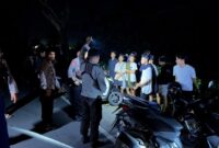 Polres Lombok Tengah bersama Polsek jajaran saat terjun langsung melakukan penindakan aksi balap liar.
