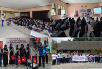 Suasana pelatihan safety riding yang digelar Astra Motor NTB bekerjasama dengan pihak Polsek Kuripan di SMAN 1 Kuripan dalam membangun generasi berkendara aman.