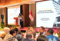 Wamendagri, John Wempi Wetipo saat memberikan sambutan pada acara Rakernas III ADKASI, di HARRIS Hotel & Residences Sunset Road, Kota Denpasar, Bali, pada Sabtu (29/6/2024).