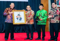 Ketua MPR RI, Bambang Soesatyo di sela-sela acasra Sosialisasi Empat Pilar MPR RI bersama Majelis Nasional (MN) KAHMI, di Gedung Nusantara IV MPR RI, Komplek Parlemen Senayan Jakarta, Rabu (31/7/2024).