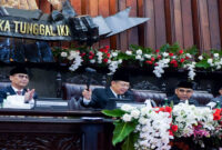 Ketua MPR RI, Bambang Soesatyo saat memimpin Sidang Paripurna Akhir Masa Jabatan MPR RI 2019–2024, di Gedung Nusantara Komplek Parlemen Senayan, Jakarta, Rabu (25/9/2024).
