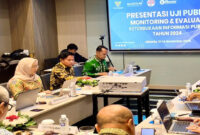 Suasana presentasi uji publik monitoring dan evaluasi keterbukaan informasi publik tahun 2024, di Jakarta, Rabu (13/11/2024).