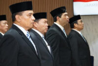 Kombes Pol Lalu Iwan saat dilantik sebagai Kepala Biro Hukum dan Humas Badan Gizi Nasional (BGN), di Jakarta, Senin (2/12/2024).