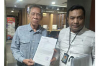 Agam Tirto Buwono saat melapor di SPKT Polda Metro Jaya, Rabu (18/12/2024).