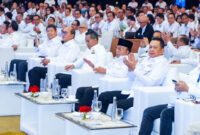 Suasana Rapimnas KADIN Indonesia, di Hotel Mulia Senayan, Jakarta, Minggu (1/12/2024).