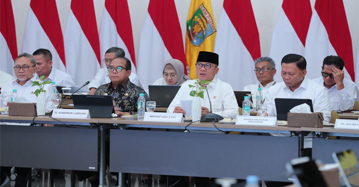 Suasana Rakor Terbatas Bidang Pangan, di Mahan Agung, di Kota Bandar Lampung, Sabtu (28/12/2024).