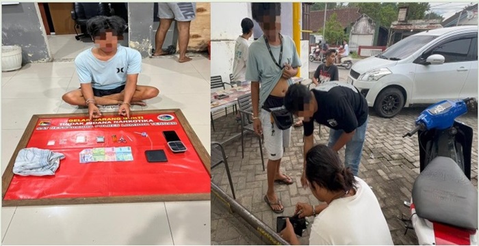 Pelaku dan BB yang berhasil diamankan Satresnarkoba Polres Loteng.