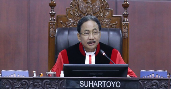 Ketua MK Suhartoyo saat membacakan amar putusan Perkara Nomor 62/PUU-XXII/2024, Kamis (2/1/2025).