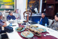 Anggota DPR RI sekaligus Waketum DPP Partai Golkar, Bambang Soesatyo saat menerima Dirut CFX Indonesia, Subani, di Jakarta, Sabtu (11/1/2025).