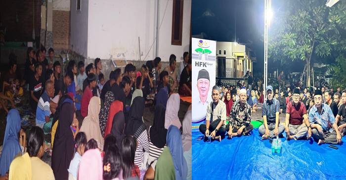 Anggota DPR RI, H Fauzan Khalid pose bersama saat reses serap aspirasi masyarakat di Desa Lelede Banyumulek, Kecamatan Kediri, Lombok Barat, pada Rabu malam (17/12/2025).