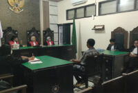 Suasana sidang kasus penipuan di PN Mataram.