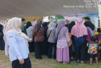 Suasana Gerakan Pangan Murah yang digelar Pemprov NTB, di Lapangan Jelojok, Kecamatan Kopang, Kabupaten Lombok Tengah (Loteng).