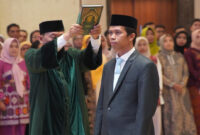 Suasana pelantikan Prof. Sukardi sebagai Rektor Unram periode 2026-2030.