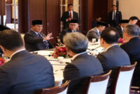 Presiden Prabowo Subianto saat bertemu 13 pimpinan perusahaan besar Jepang dalam pertemuan strategis di Tokyo, Jepang, Selasa siang (31/3/2026).