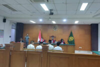 Suasana sidang vonis kasus pencurian senjata api saat kerusuhan di Matraman, yang berlangsung di PN Jakarta TImur, Rabu (11/3/2026).