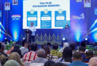 Gubernur NTB, Lalu Muhamad Iqbal saat memberikan sambutan pada acara Musrenbang, di Hotel Lombok Raya Mataram.