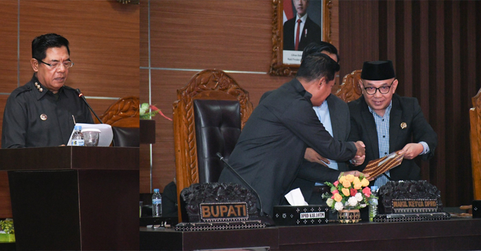 Suasana Rapat Paripurna X masa sidang II DPRD Lotim, yang digelar di ruang sidang utama DPRD Lotim, Selasa (7/4/2026).