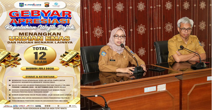Baiq Nelly Yuniarti (tengah).