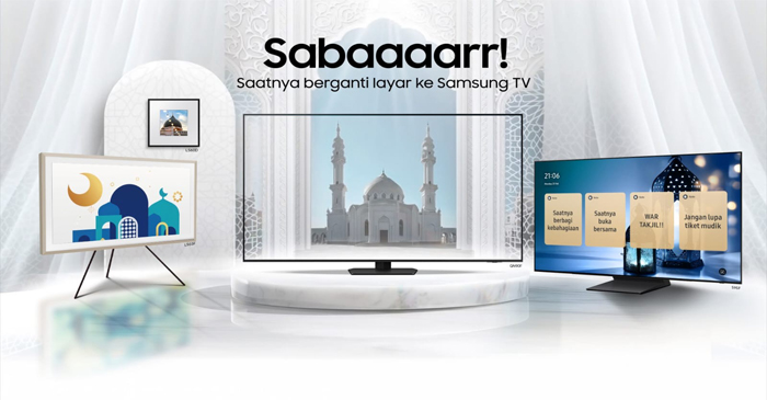 Samsung TV menghadirkan pengalaman menonton bersama keluarga yang lebih imersif selama Ramadhan.