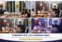 Gubernur NTB, Lalu Muhamad Iqbal saat menerima audiensi Chief Executive Officer (CEO) IESR, Fabby Tumiwa bersama jajarannya, di ruang kerja Gubernur NTB, Rabu (3/6/2026).