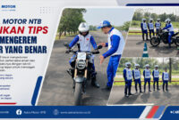 Safety Riding Instructor Astra Motor NTB, Satria Wiman Jaya membagikan teknik pengereman motor yang benar agar terhindar dari kecelakaan.