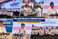 Suasana pelantikan dan pengukuhan Dewan Kehormatan, Dewan Penasihat, Dewan Pertimbangan, serta Dewan Pengurus Kadin Provinsi NTB Masa Bakti 2025–2030, di Prime Park Hotel, Mataram, Rabu (29/7/2026).
