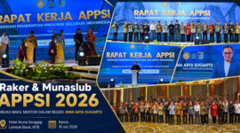 Suasana pembukaan Raker dan Munaslub APPSI Tahun 2026, yang dibuka oleh Wamendagri, Bima Arya Sugiarto, di Hotel Aruna Senggigi, Kabupaten Lombok Barat, Kamis (16/7/2026).